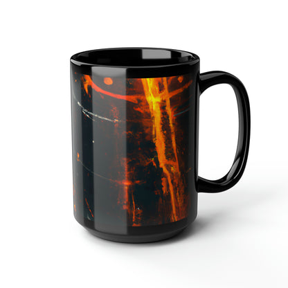 Vertex Audit - Sunk Cost, Abstractly - Black Ceramic Mug 15oz