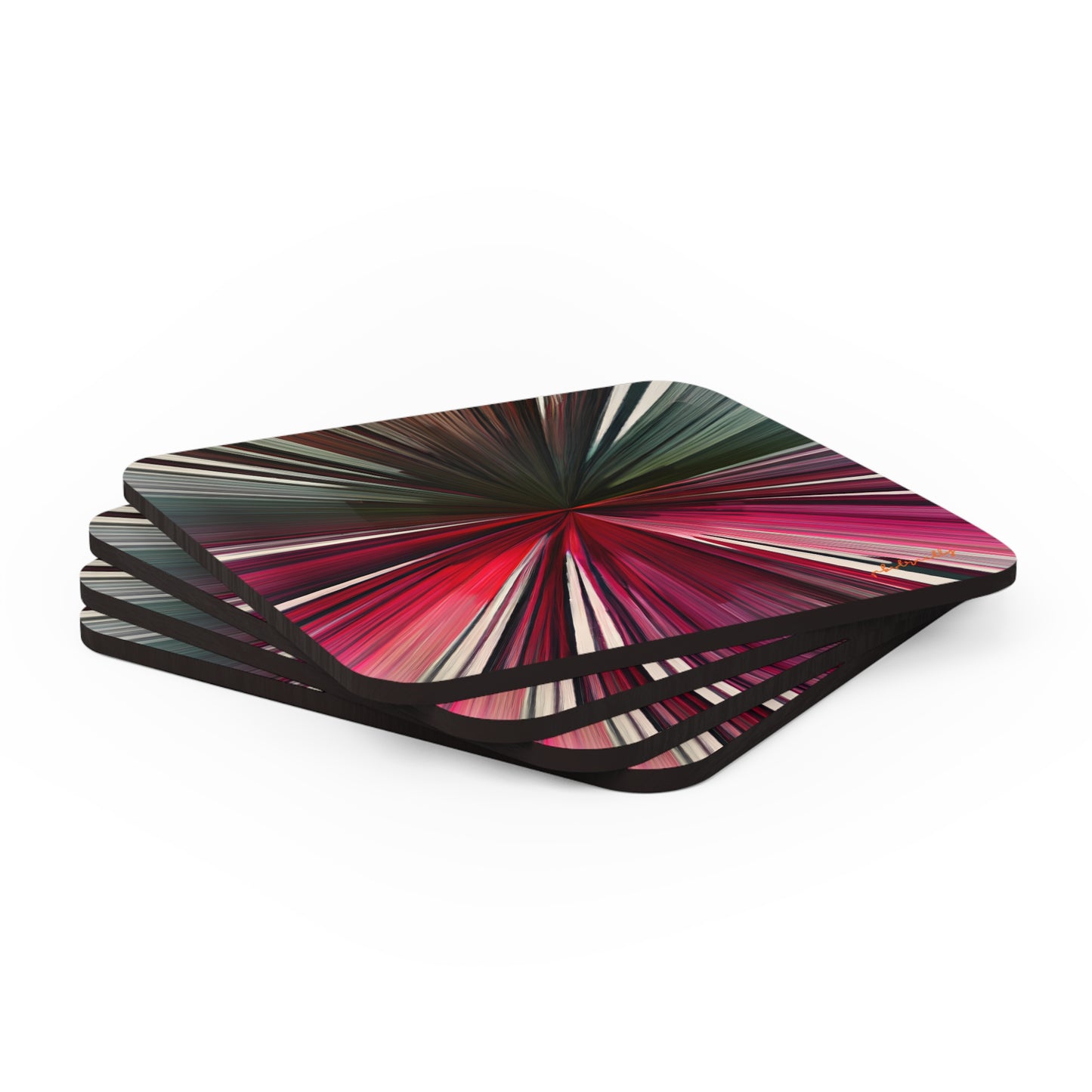 Lorenzo Mancini - Spring Force, Abstractly - Corkwood Coaster Set of 4