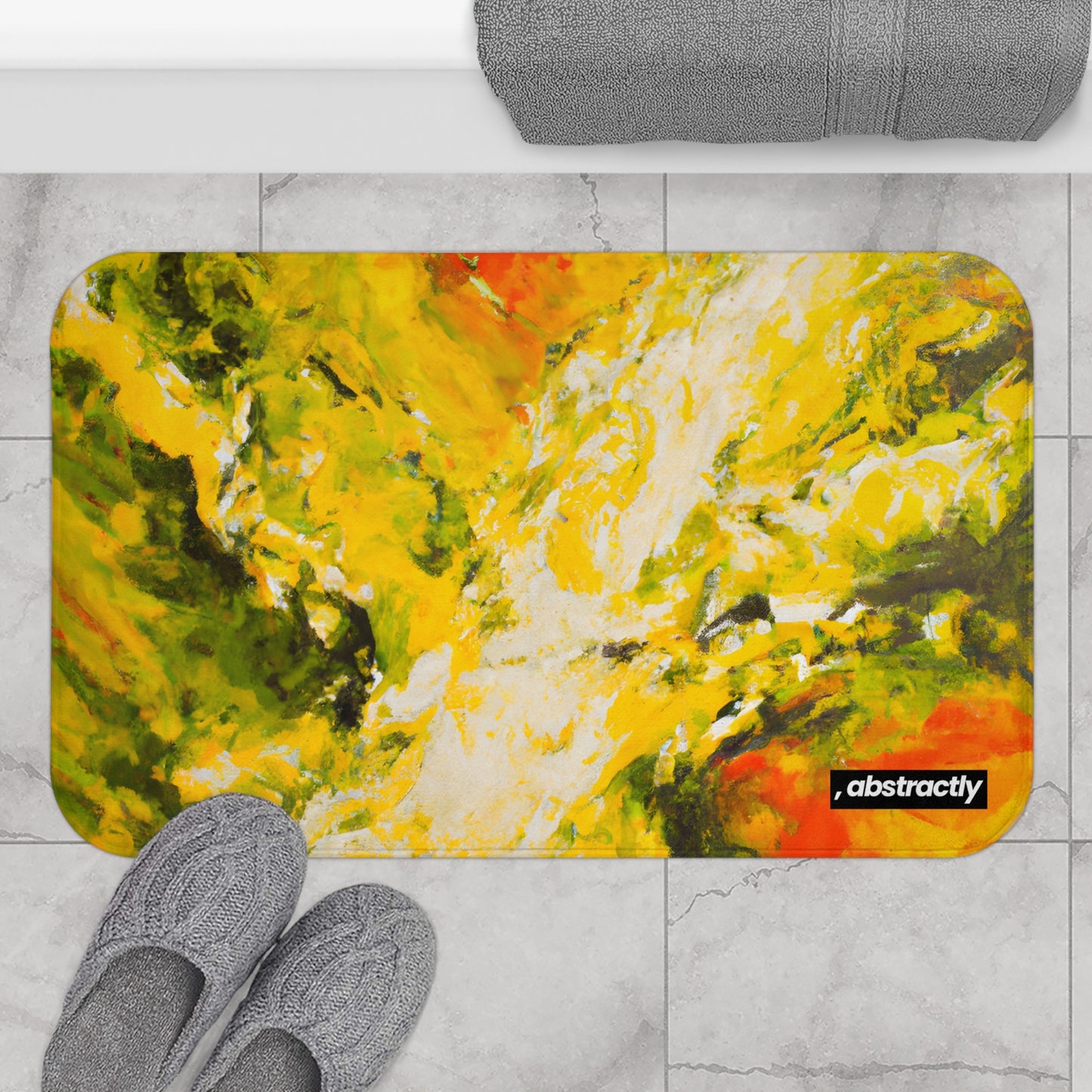 Starlight Etherium - Sulfur, Abstractly - Bath Mat