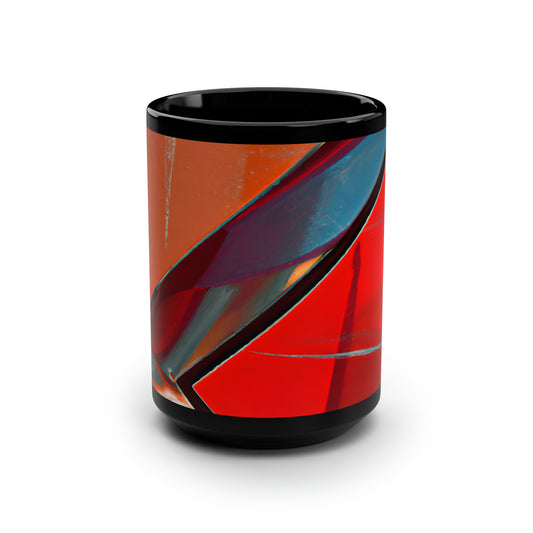 Victor Franklin - Normal Force, Abstractly - Black Ceramic Mug 15oz