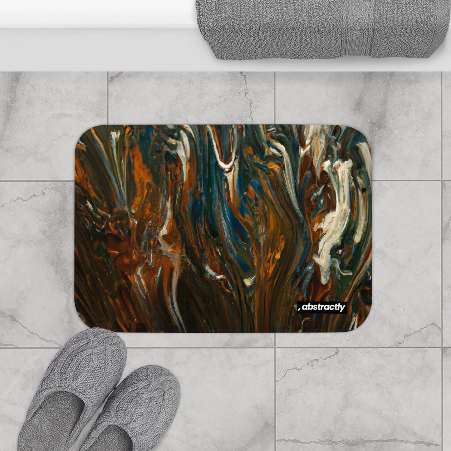 Hovenite Crystalline Matrix - Chemistry, Abstractly - Bath Mat