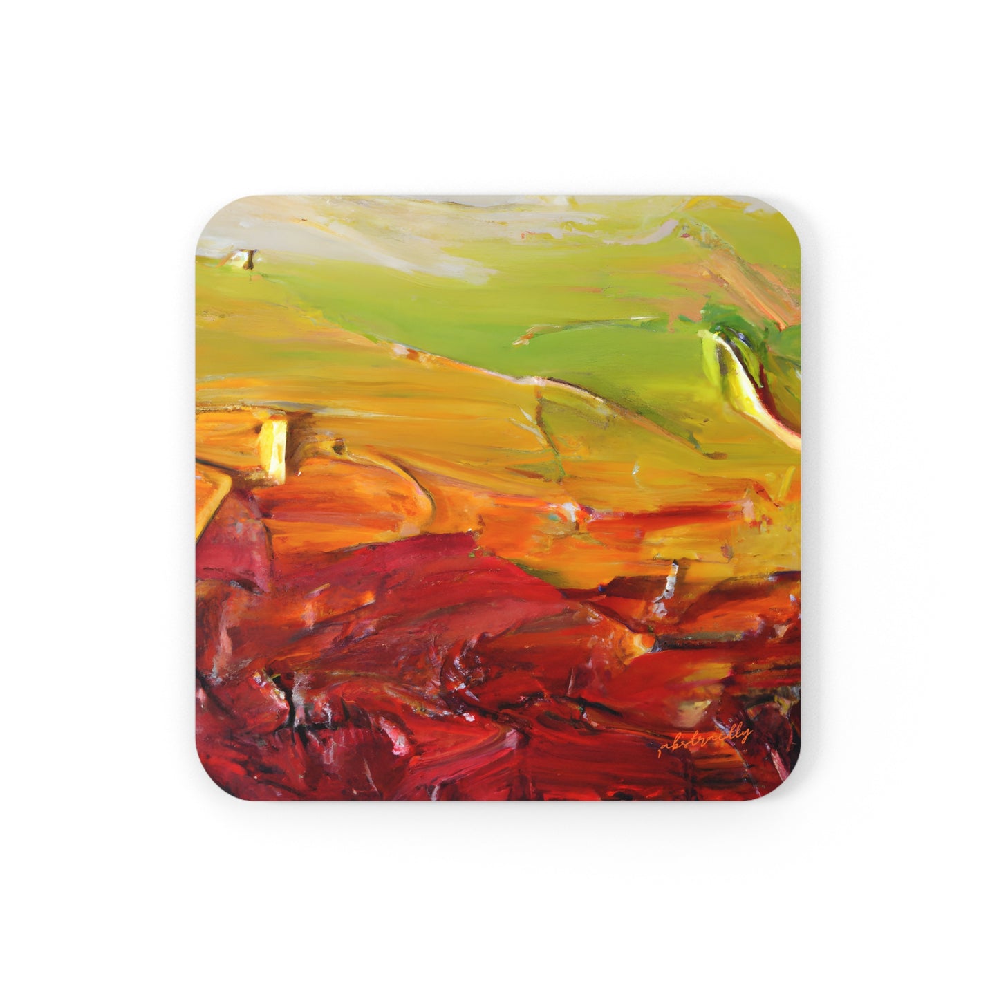 Quantum Crystalinium - Manganese, Abstractly - Corkwood Coaster Set of 4