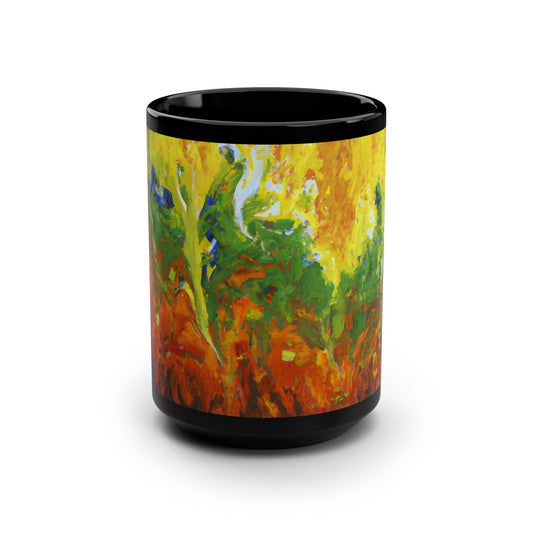 Andromeda Ionite - Chemistry, Abstractly - Black Ceramic Mug 15oz