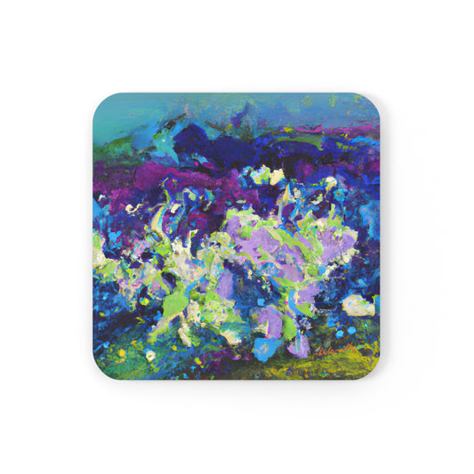 Luminarite Crystalium - Chemistry, Abstractly - Corkwood Coaster Set of 4