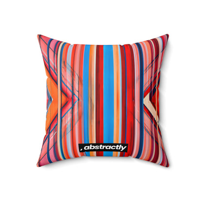 Irene Strauss - Electric Force, Abstractly - Faux Suede Throw Pillow