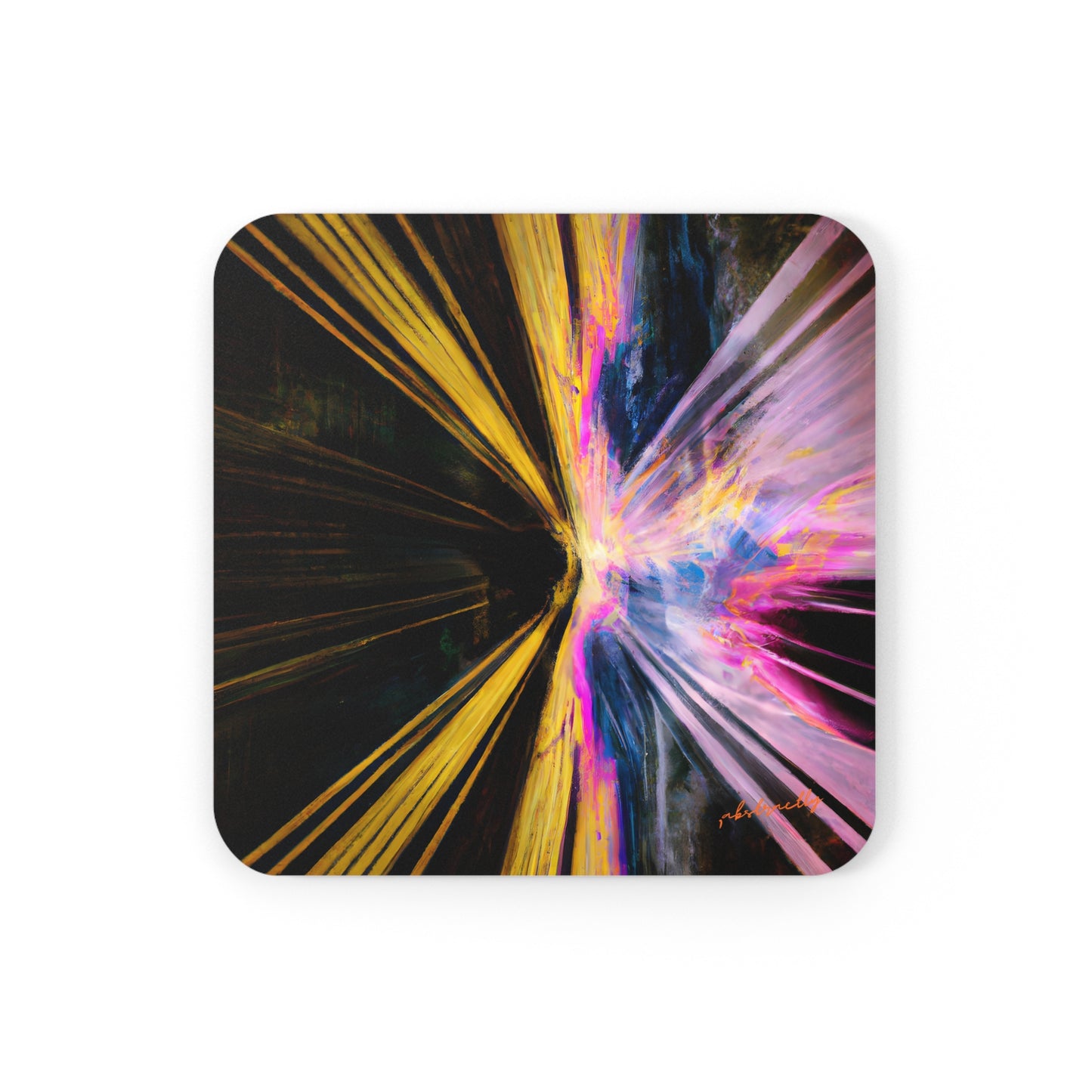 Dorothy Westfall - Electromagnetic Force, Abstractly - Corkwood Coaster Set of 4