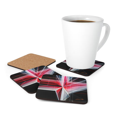 Oliver Schrodinger - Weak Force, Abstractly - Corkwood Coaster Set of 4