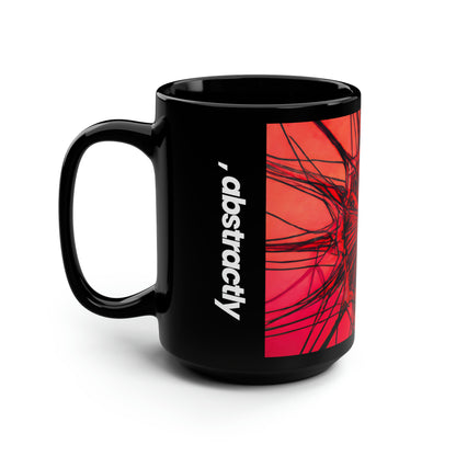 Elizabeth Rutherford - Magnetic Force, Abstractly - Black Ceramic Mug 15oz