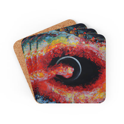 Oblivion Hexatrite - Chemistry, Abstractly - Corkwood Coaster Set of 4