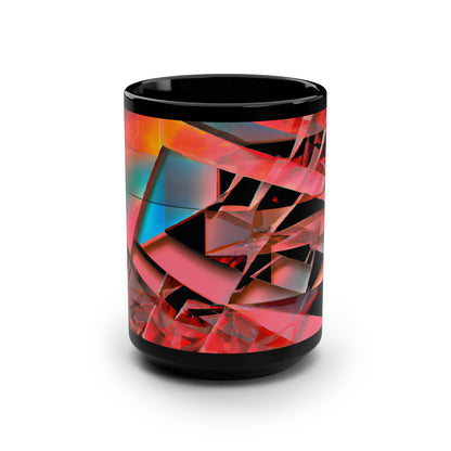 Adrian Strauss - Electric Force, Abstractly - Black Ceramic Mug 15oz