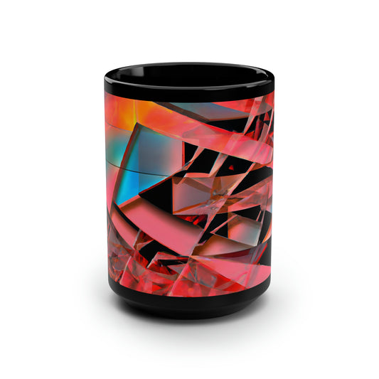 Adrian Strauss - Electric Force, Abstractly - Black Ceramic Mug 15oz