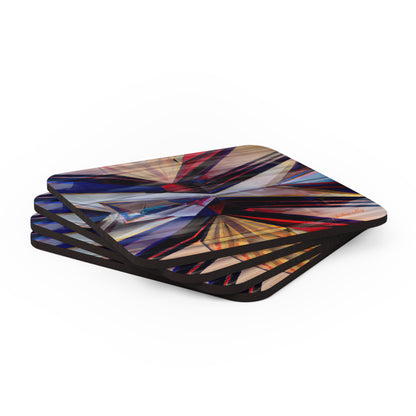 Avery Rosenberg - Applied Force, Abstractly - Corkwood Coaster Set of 4