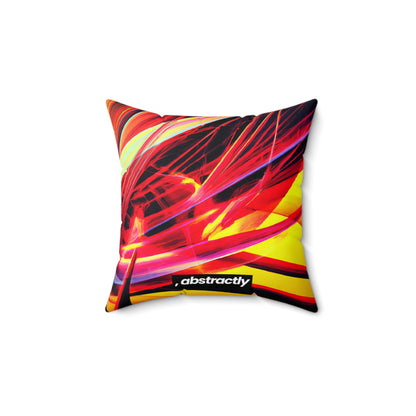 Vera Whitmore - Electromagnetic Force, Abstractly - Faux Suede Throw Pillow