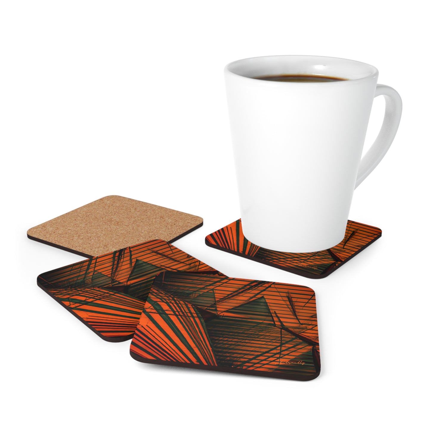 Ariel Webber - Weak Force, Abstractly - Corkwood Coaster Set of 4