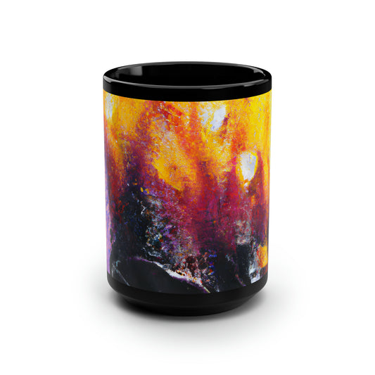 Quantum Fluxium - Chemistry, Abstractly - Black Ceramic Mug 15oz