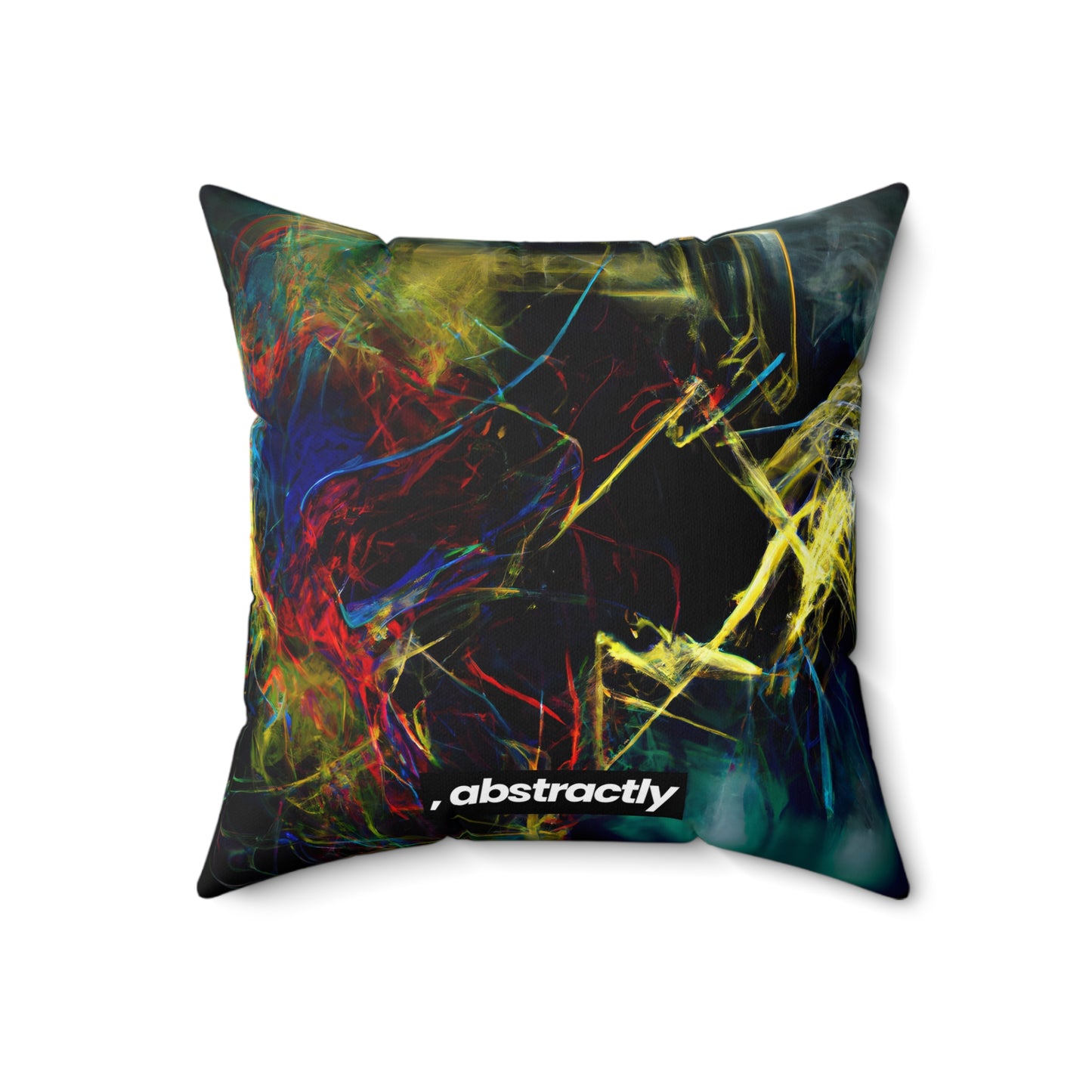 Connie Valdez - Electric Force, Abstractly - Faux Suede Throw Pillow