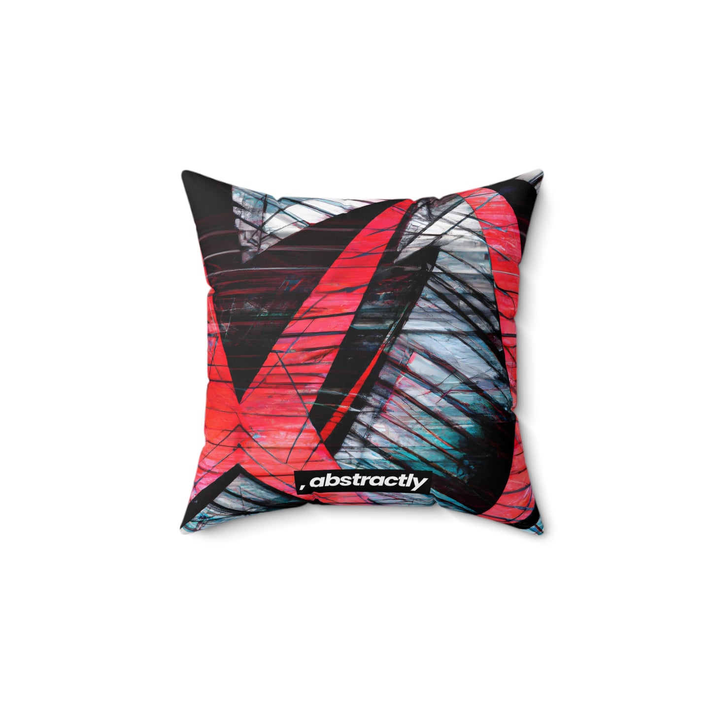 Caroline Burnett - Electric Force, Abstractly - Faux Suede Throw Pillow