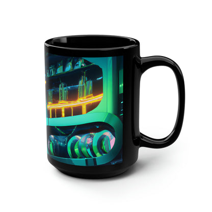 Vanguard Crest - Dividends, Abstractly - Black Ceramic Mug 15oz