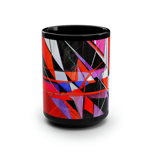 Lena Nordstrom - Tension Force, Abstractly - Black Ceramic Mug 15oz