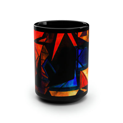 Loren Morgan - Normal Force, Abstractly - Black Ceramic Mug 15oz