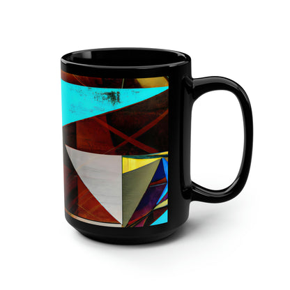 Julian Firth - Friction Force, Abstractly - Black Ceramic Mug 15oz