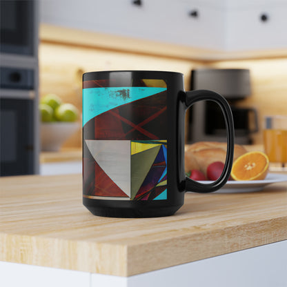 Julian Firth - Friction Force, Abstractly - Black Ceramic Mug 15oz