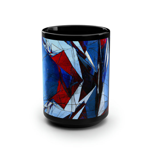 Elaine Hutchins - Normal Force, Abstractly - Black Ceramic Mug 15oz