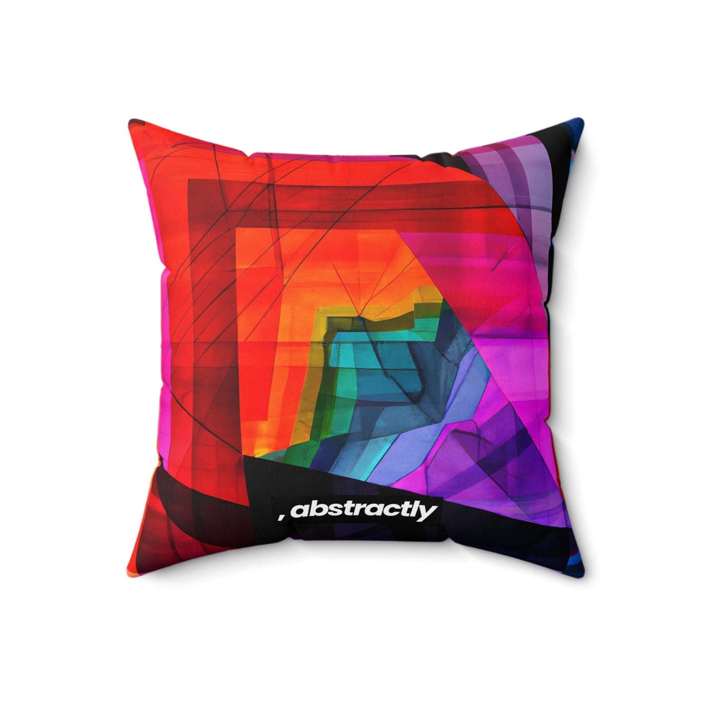 Ivan Petrovich - Tension Force, Abstractly - Faux Suede Throw Pillow