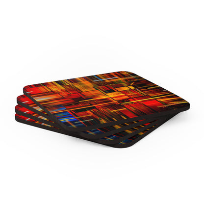 Charlotte Bingham - Electric Force, Abstractly - Corkwood Coaster Set of 4