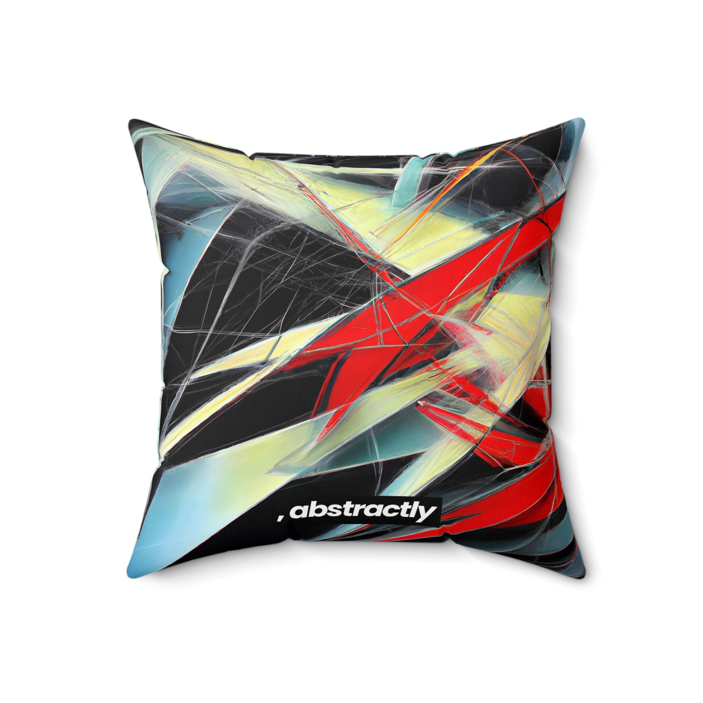 Joan Beaumont - Electromagnetic Force, Abstractly - Faux Suede Throw Pillow