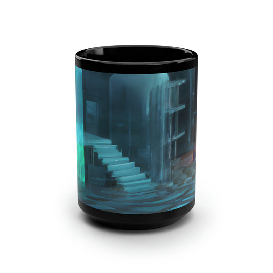 Integrity Vision - General Ledger, Abstractly - Black Ceramic Mug 15oz