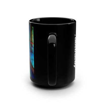 Miles Caldwell - Friction Force, Abstractly - Black Ceramic Mug 15oz