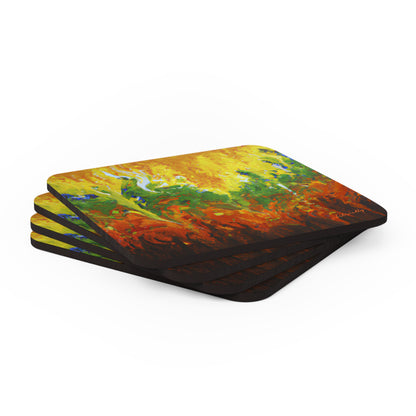 Andromeda Ionite - Chemistry, Abstractly - Corkwood Coaster Set of 4