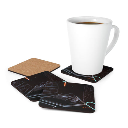 Creston Financial - Cash Flow, Abstractly - Corkwood Coaster Set of 4