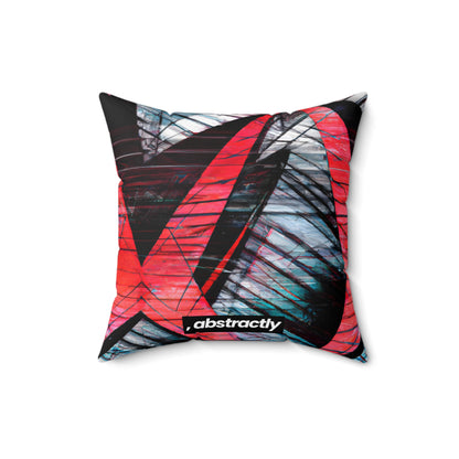 Caroline Burnett - Electric Force, Abstractly - Faux Suede Throw Pillow