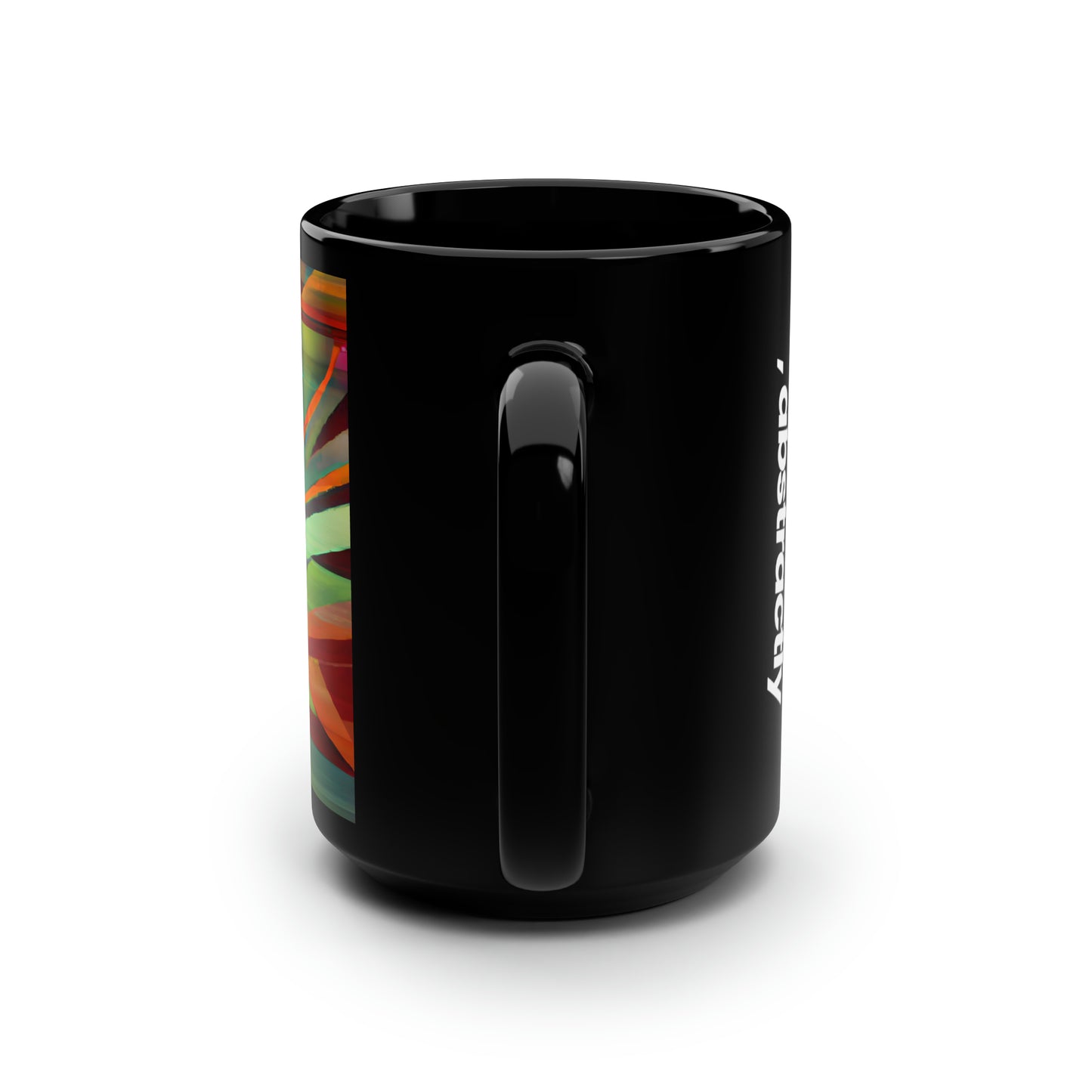 Lilly Stark - Gravity Force, Abstractly - Black Ceramic Mug 15oz