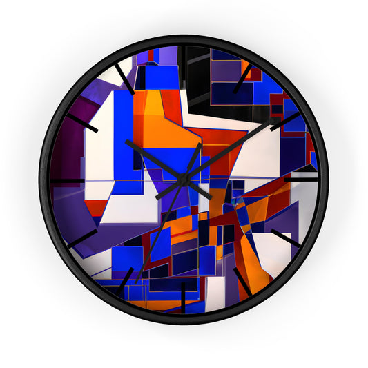 Margot Chamberlain - Friction Force, Abstractly - Wall Clock