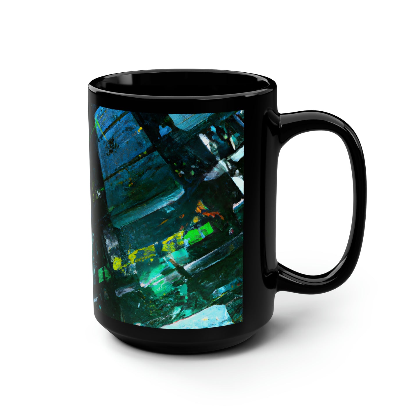 Pinnacle Metrics - Accrual, Abstractly - Black Ceramic Mug 15oz