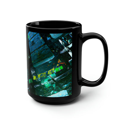 Pinnacle Metrics - Accrual, Abstractly - Black Ceramic Mug 15oz