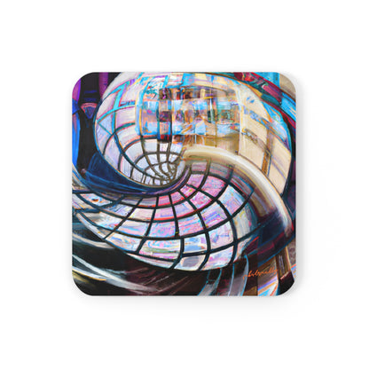 Margaret Haversham - Gravity Force, Abstractly - Corkwood Coaster Set of 4