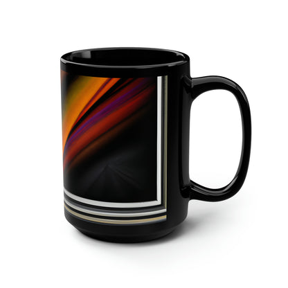 Rowan Abernathy - Spring Force, Abstractly - Black Ceramic Mug 15oz