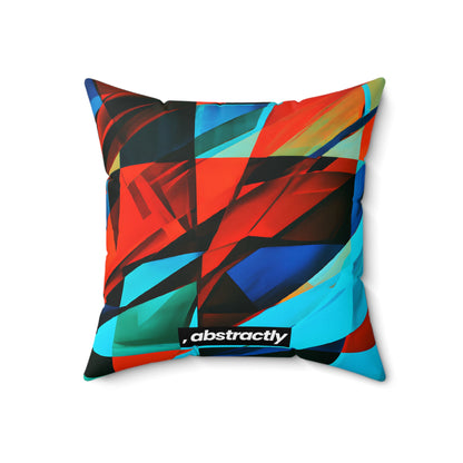 Helen Brandt - Electric Force, Abstractly - Faux Suede Throw Pillow