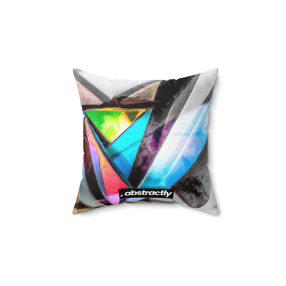 Silvia Pennington - Applied Force, Abstractly - Faux Suede Throw Pillow