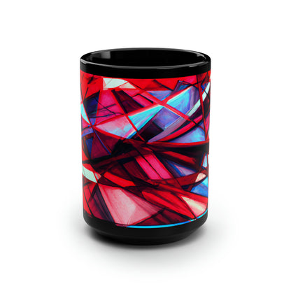 Howard Sternberg - Tension Force, Abstractly - Black Ceramic Mug 15oz