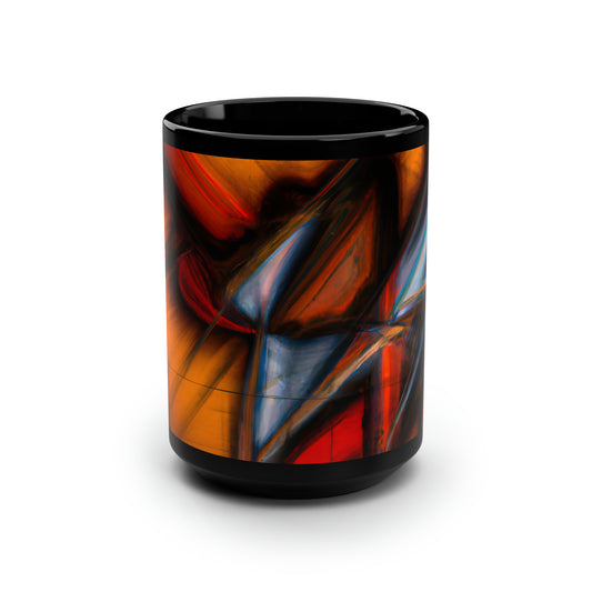 Lena Holmwood - Electromagnetic Force, Abstractly - Black Ceramic Mug 15oz