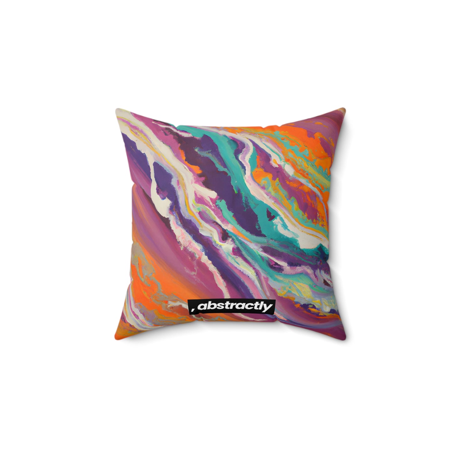 Gustavine Crystalidian - Chemistry, Abstractly - Faux Suede Throw Pillow