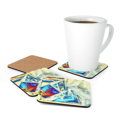 Clarissa Bohm - Electromagnetic Force, Abstractly - Corkwood Coaster Set of 4