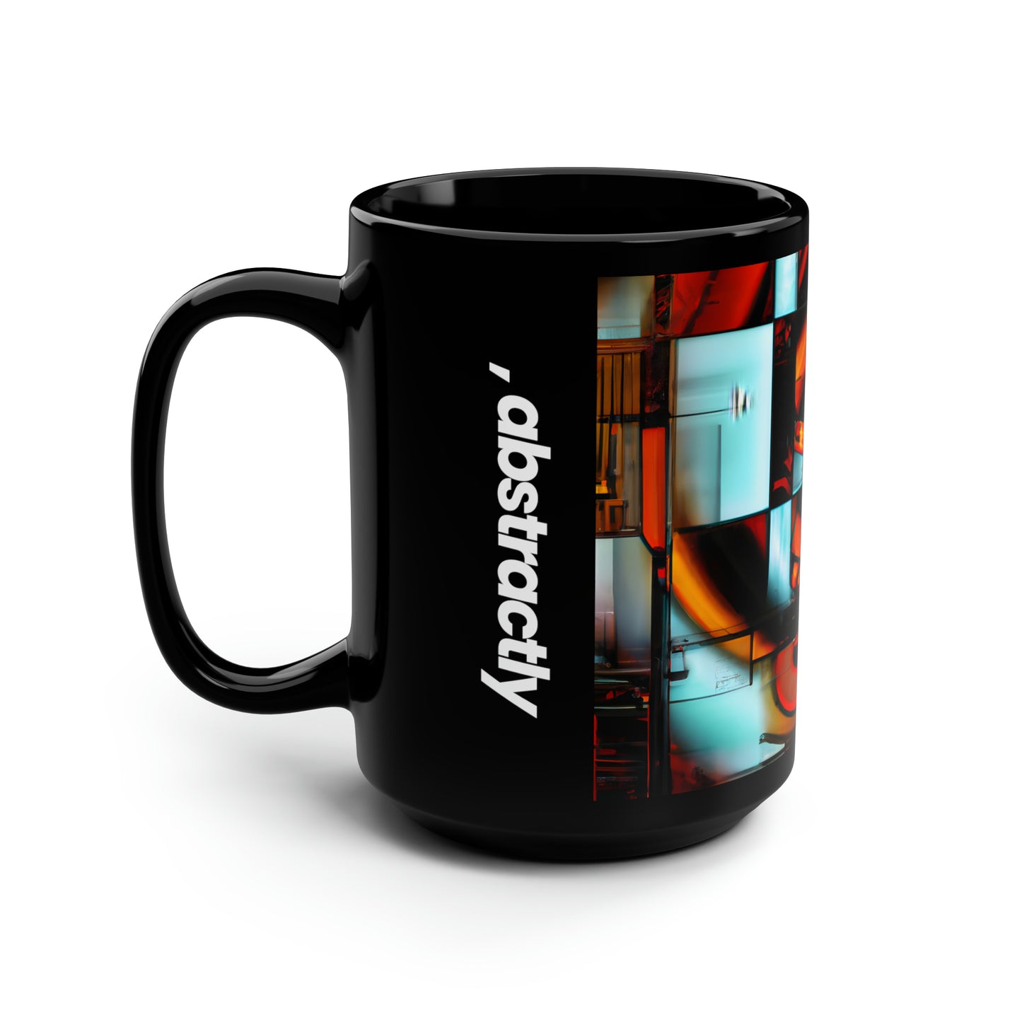 Avery Sinclair - Tension Force, Abstractly - Black Ceramic Mug 15oz