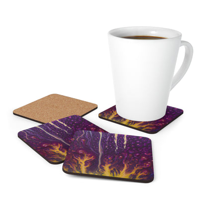 Luminous Etherium - Chemistry, Abstractly - Corkwood Coaster Set of 4