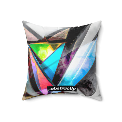 Silvia Pennington - Applied Force, Abstractly - Faux Suede Throw Pillow